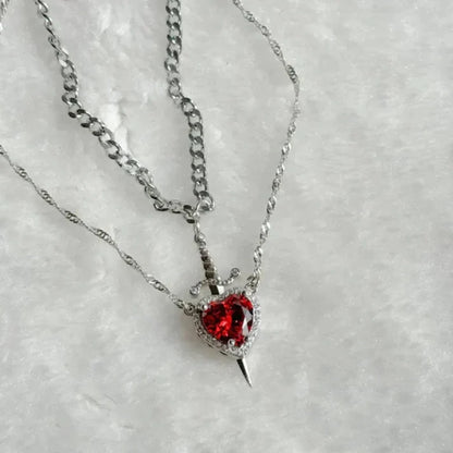 Heart Sword Necklace