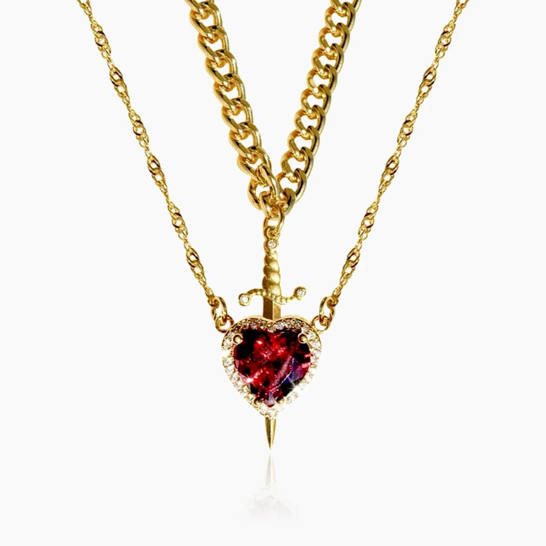 Heart Sword Necklace
