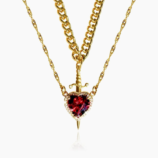 Heart Sword Necklace