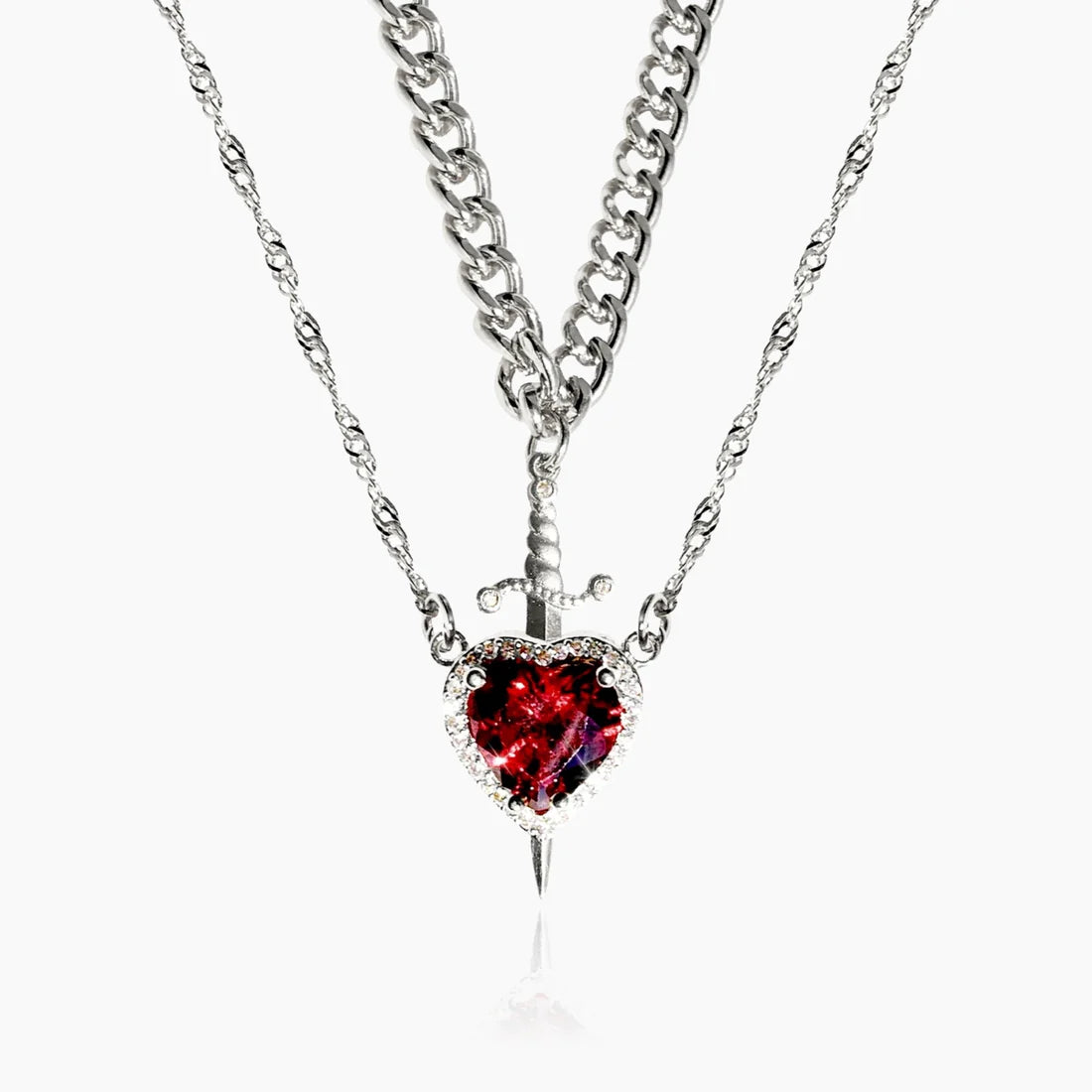 Heart Sword Necklace